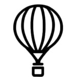 gift icons hotair balloon