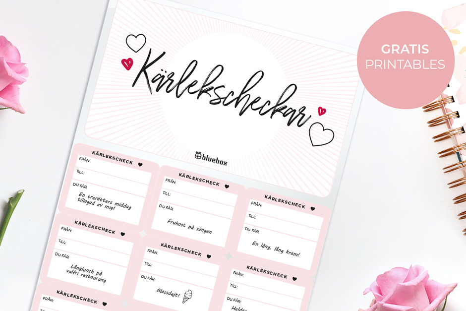 Gratis Kärlekscheckar att ladda hem och skriva ut