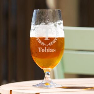 Personligt Spiegelau Ölglas med Gravyr – Bokstav, Namn & Krans