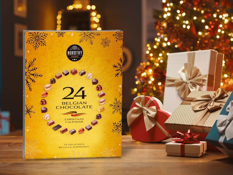 Adventskalender med Belgisk Choklad från Nordthy