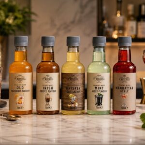Presentlåda med drinkmixar: Whiskey cocktail mixers – Thoughtfully