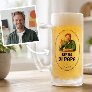 Frostat ölglas med eget foto – Öldesign