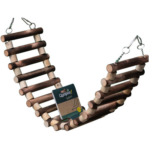 Fågelleksak Hängbro i trä – 77 x 15 cm