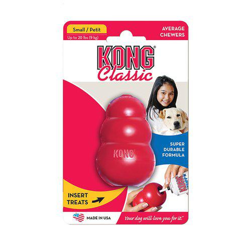 KONG Classic Röd Gummileksak – S