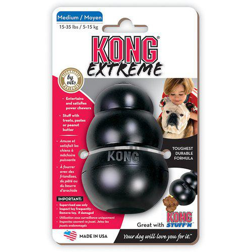 KONG Extreme Svart Gummileksak – M