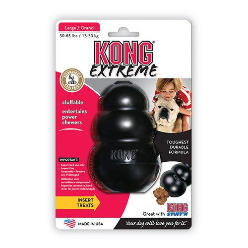 KONG Extreme Svart Gummileksak – L