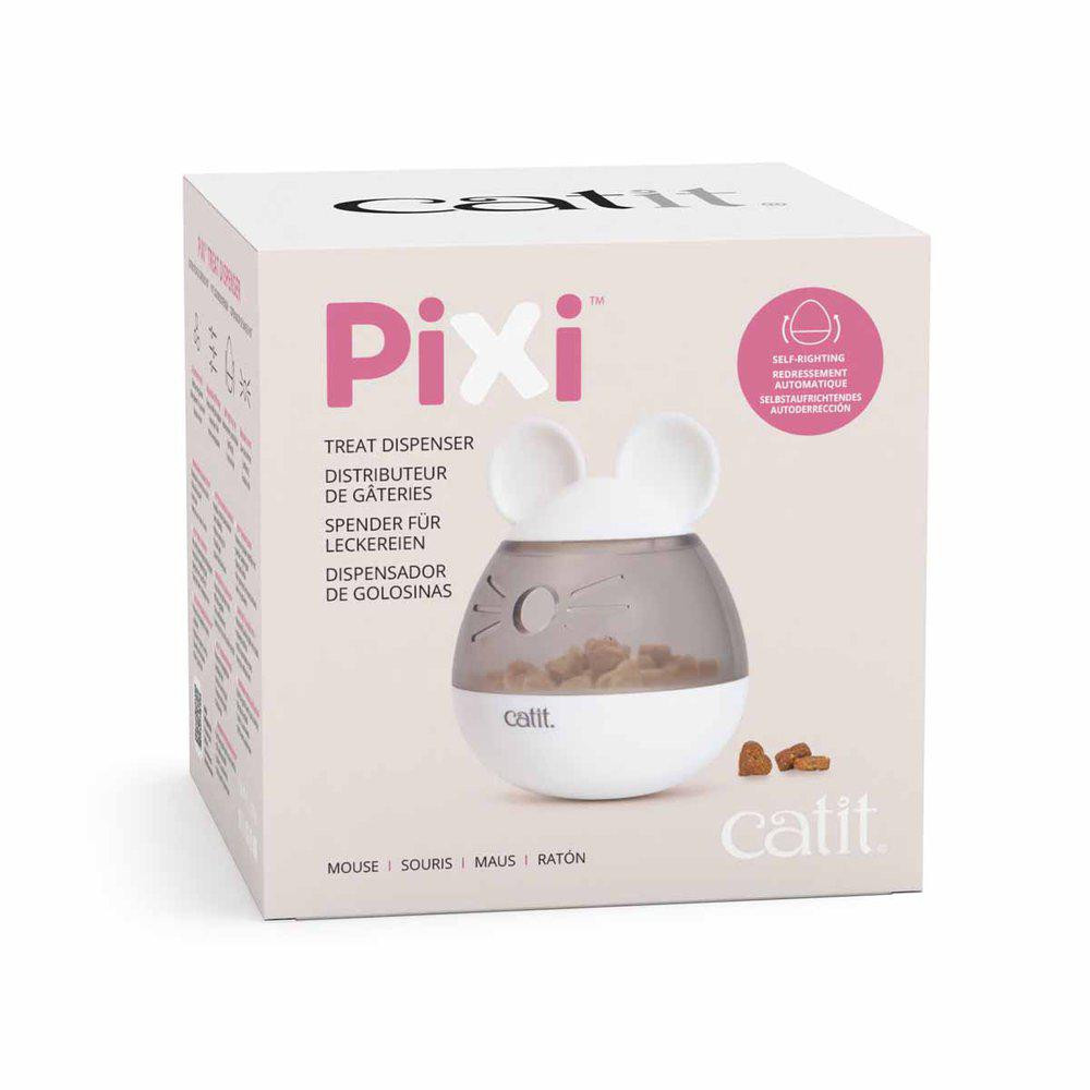 Pixi Treat Dispenser Aktiveringsleksak för Katt – Vit