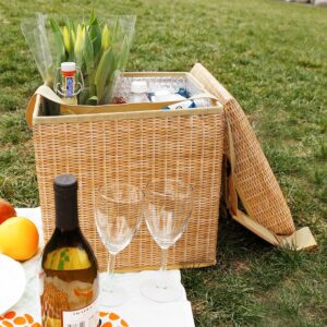 Picknickkorg – Kylväska och sittpall i en!, Brun