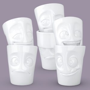 Kaffekoppar med ansikte (2-pack)