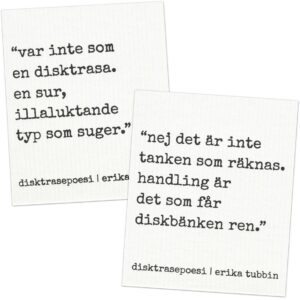 Disktrasa med rolig text – Disktrasepoesi