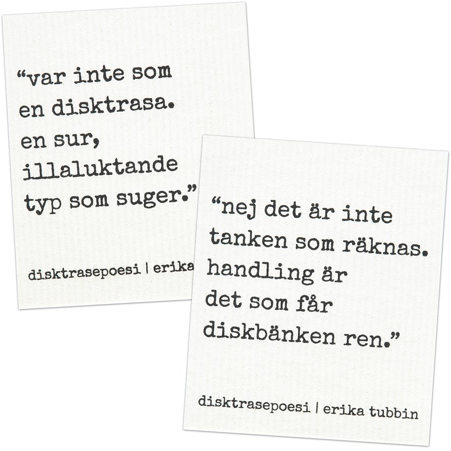 Disktrasa med rolig text – Disktrasepoesi
