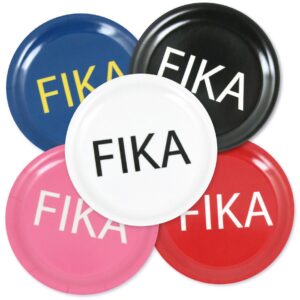 Glasunderlägg – FIKA, Svart