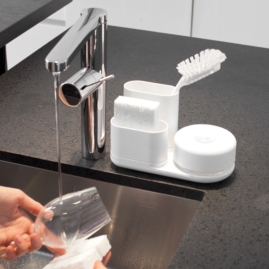 Diskmedelspump & förvaringsställ – Do-Dish Caddy, Vit
