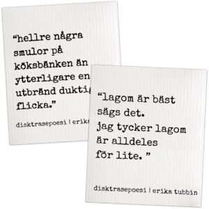 Disktrasa med rolig text