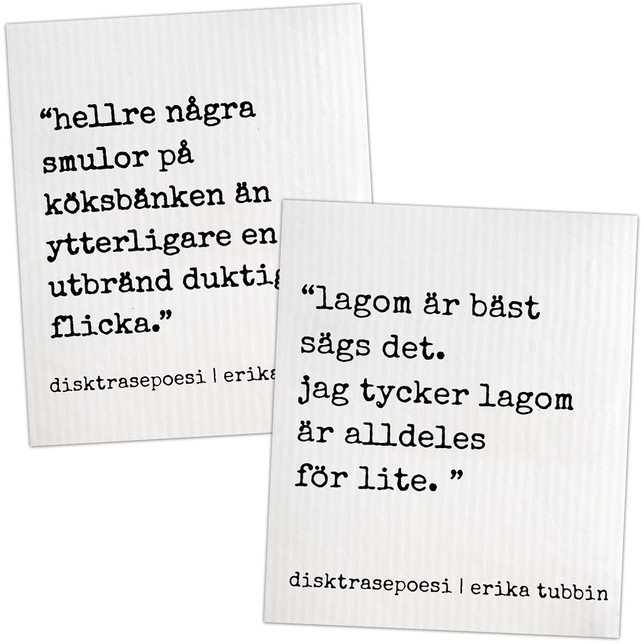 Disktrasa med rolig text