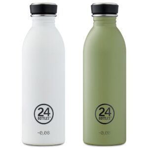 Vattenflaska, Vit / Grön – 24Bottles, Grön