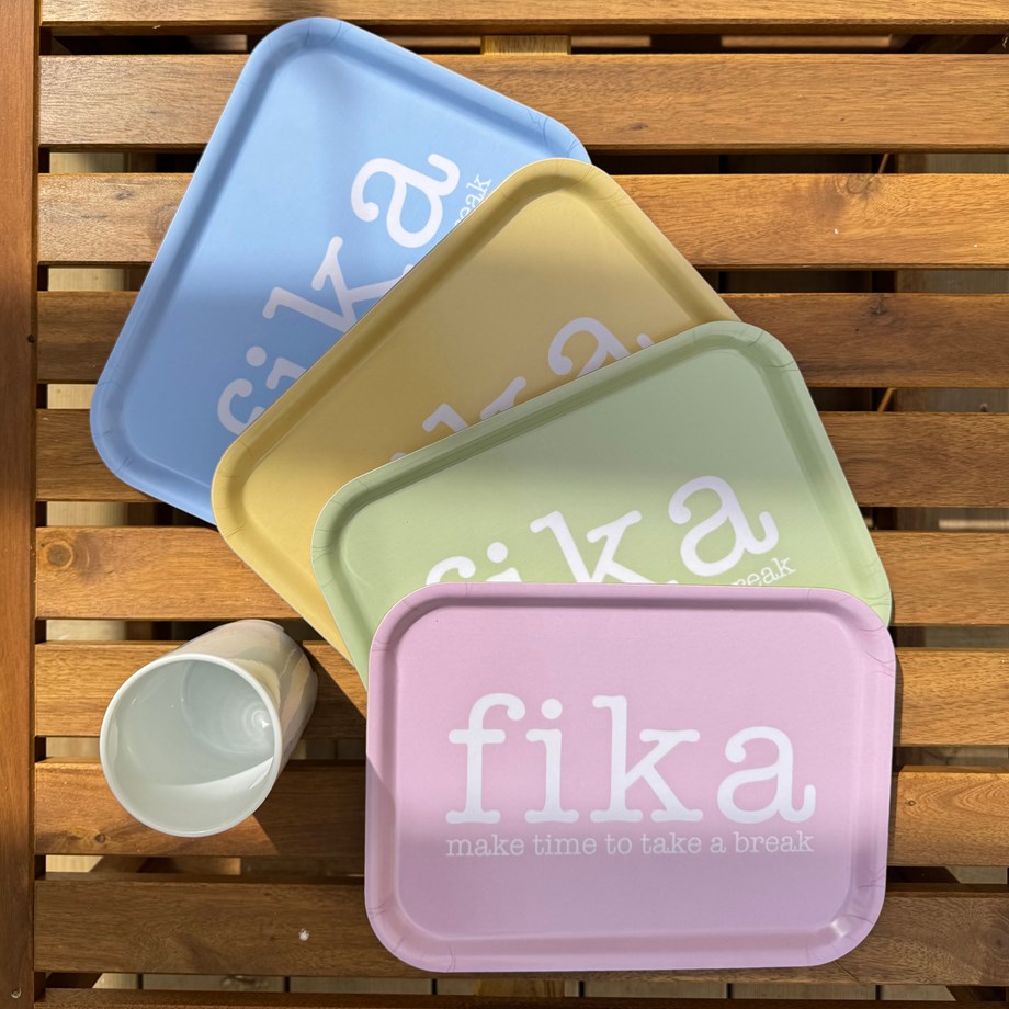 Fika bricka, Blå