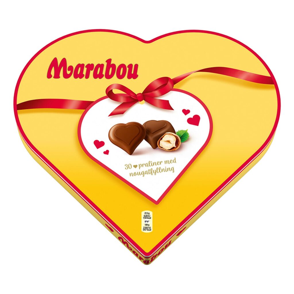 Marabou Hjärtformad Chokladask – 165 g