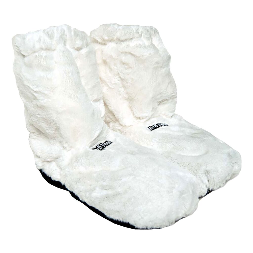 Hot Feet Värmetofflor Deluxe – Vit