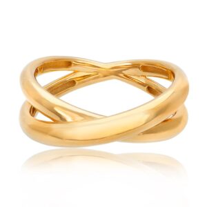 Ring Crossover i 14K guld, 18.0