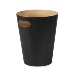 Papperskorg i trä 7,5L, Umbra, Svart