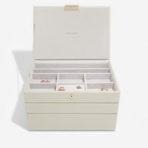 Smyckesskrin 3 våningar, Classic, Stackers, Beige
