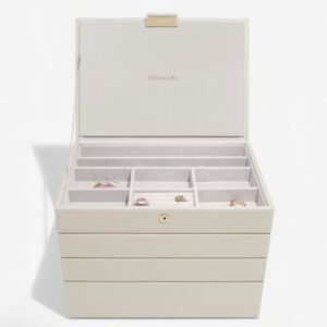 Smyckesskrin 4 våningar, Classic, Stackers, Beige