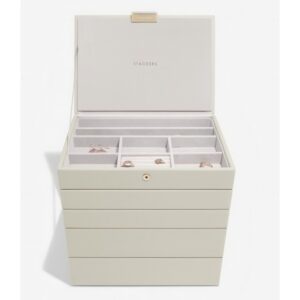 Smyckesskrin 5 våningar, Classic, Stackers, Beige