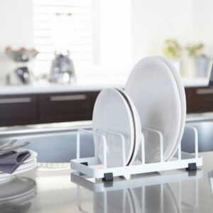 Ställ för tallrikar, TOWER DISH STAND, 22 x 11 x H 7 cm, Yamazaki, Vit