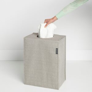Smart tvättkorg med bärhandtag 55L, Brabantia, Ljusgrå