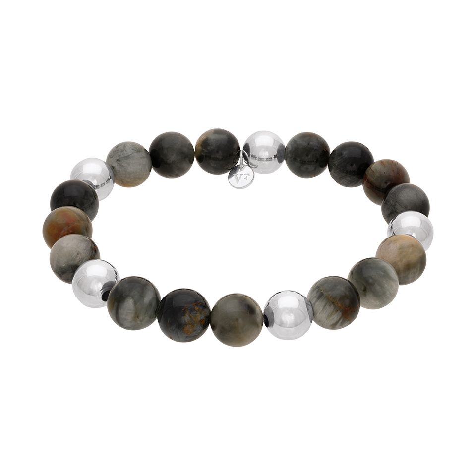 Armband i äkta silver med pietersit 17,5 cm