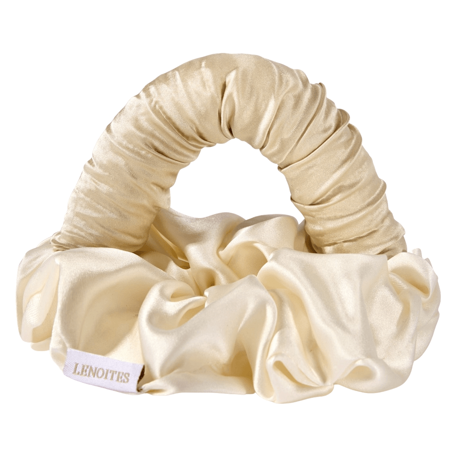 BlowoutTie® in Mulberry Silk Champagne & Golden Sand Mini