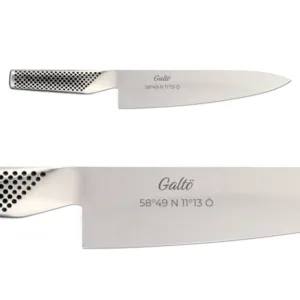 Global kockkniv med gravyr – 20cm G-2