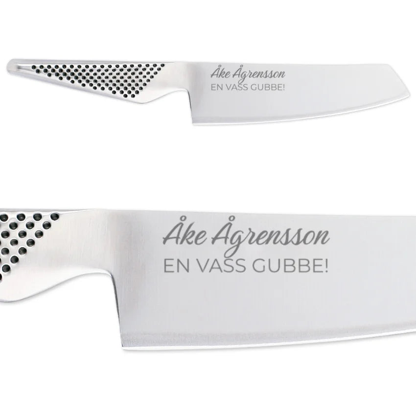 Globalkniv med gravyr – Grönsakshacka 14cm GS-5