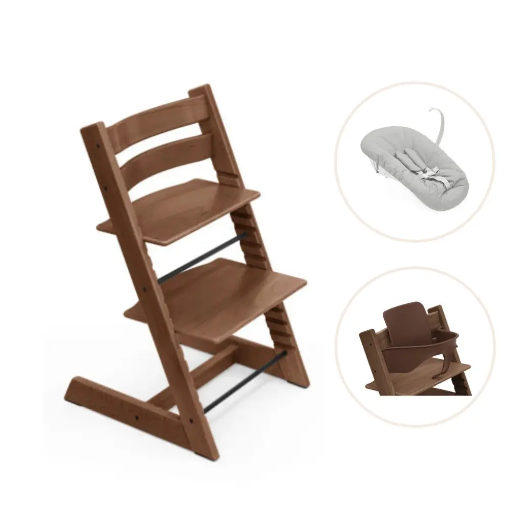 Stokke® Tripp Trapp Stol Bok Inkl. Newborn Set & Babyset – Warm Brown