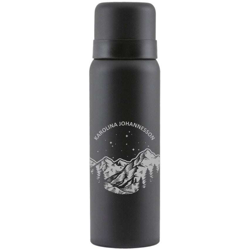 Termos med gravyr Vildmark 0.5L – Adventure, MATTSVART