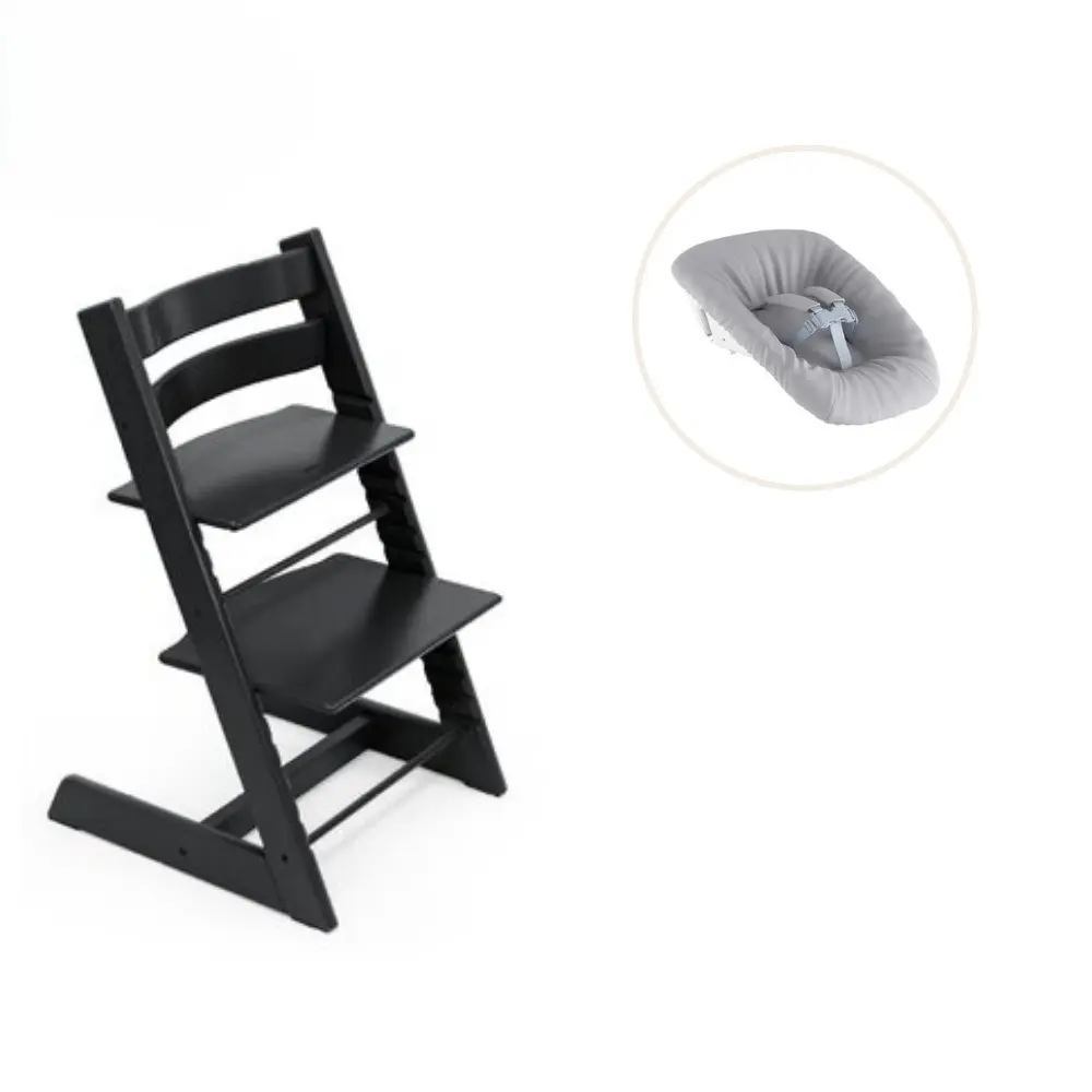 Stokke® Tripp Trapp Stol Bok Inkl. Newborn Set – Black
