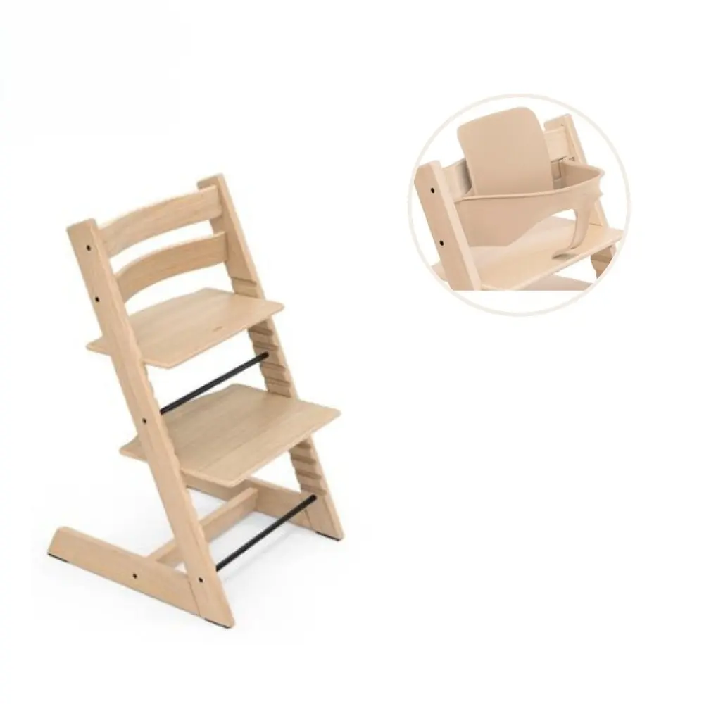 Stokke® Tripp Trapp Stol Oak Inkl. Babyset – Natural