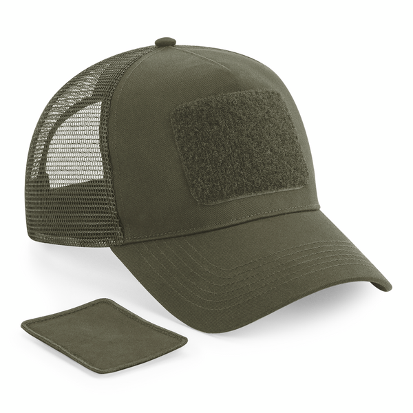 Snapback keps med lasergraverad avtagbar patch, OLIV