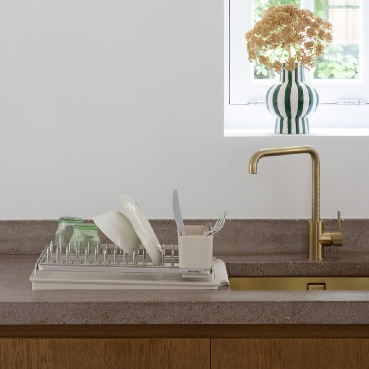 Diskställ med bestickkorg, Brabantia, Beige