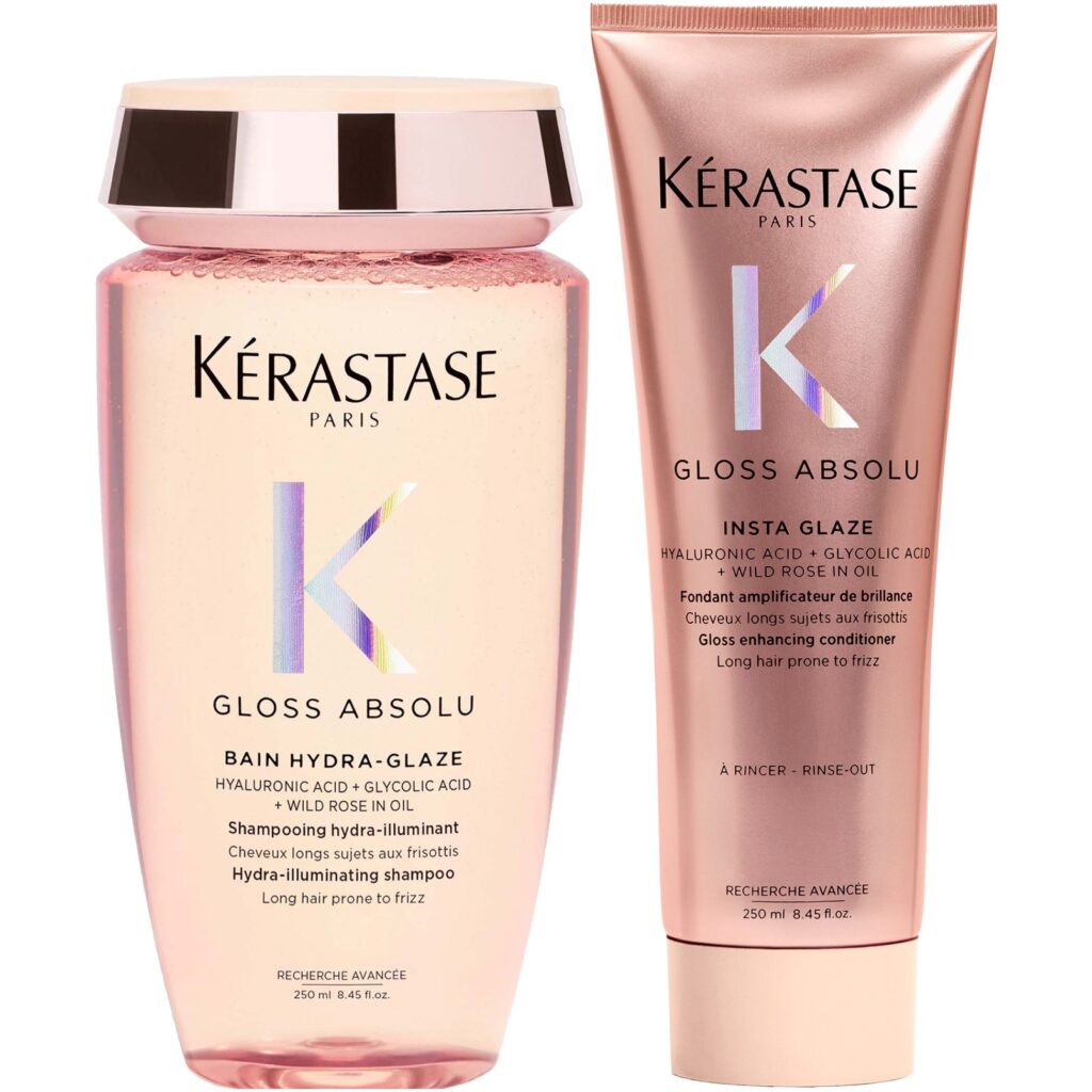 Kérastase Gloss Absolu  Bundle Bain Hydra-Glaze Shampoo 250 ml & Insta Glaze Conditioner 250 ml