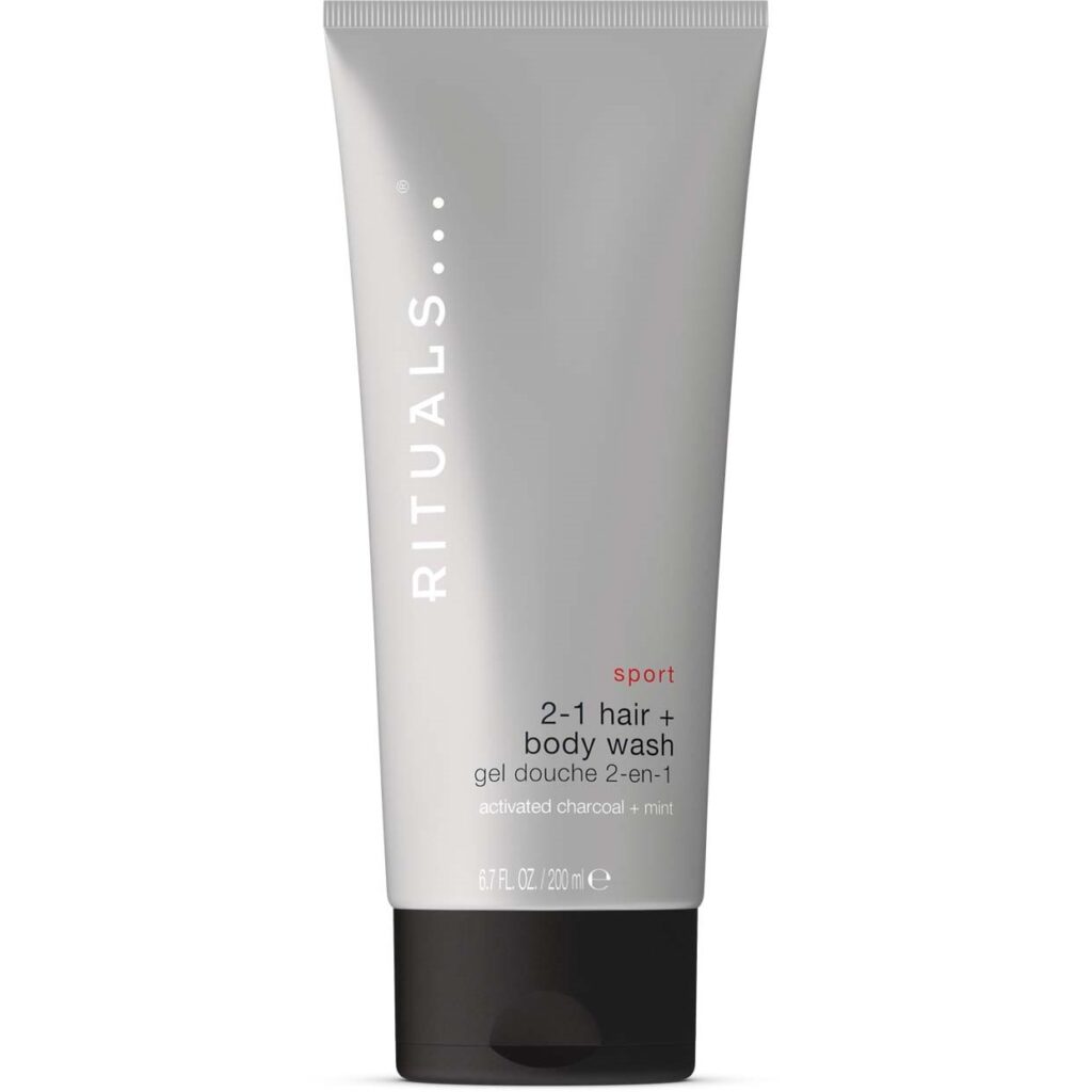 Rituals Sport 2-in-1 Shampoo & Body Wash – Uppfriskande kol- och myntakomplex 200 ml