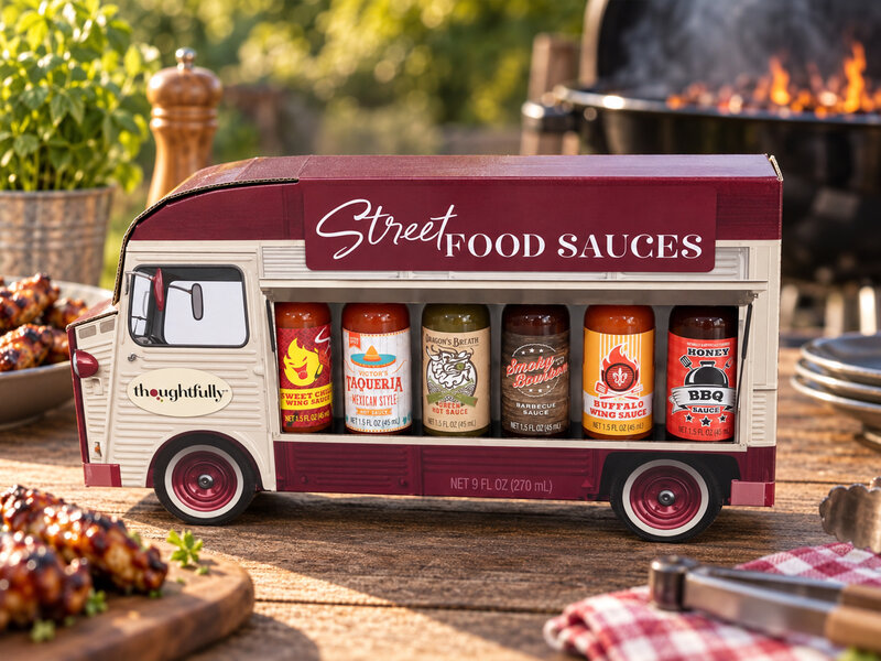 Presentlåda streetfood truck hot sauce set – Thoughtfully