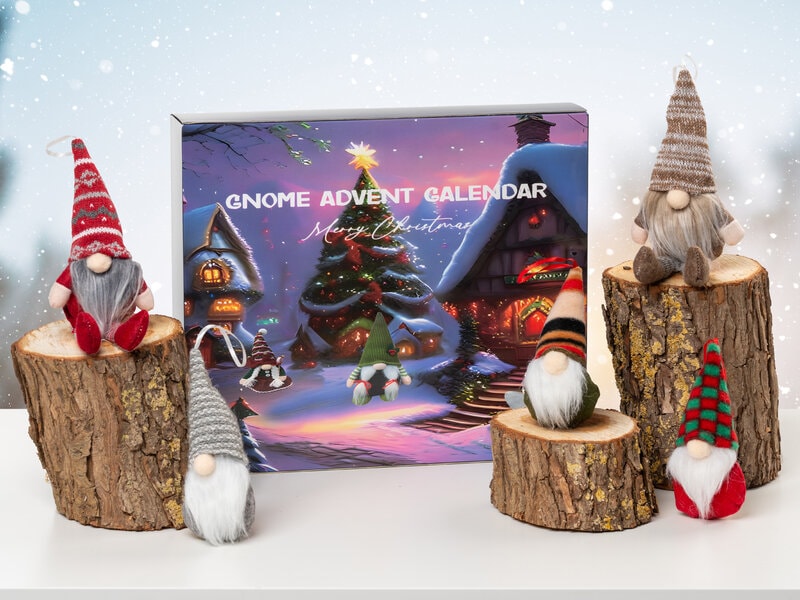 Adventskalender med Tomtar