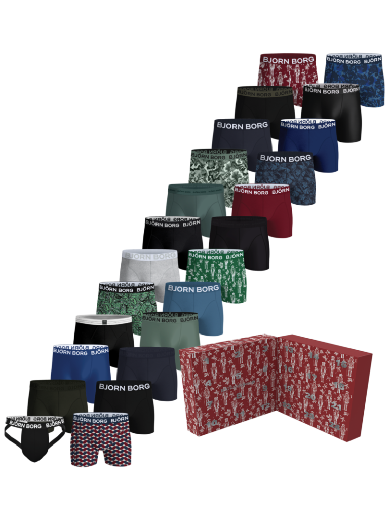 Christmas calendar cotton stretch boxer 24-pack multi