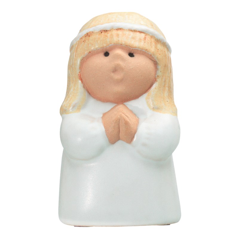 Adventsbarn tärna vit/silver 10.5 cm