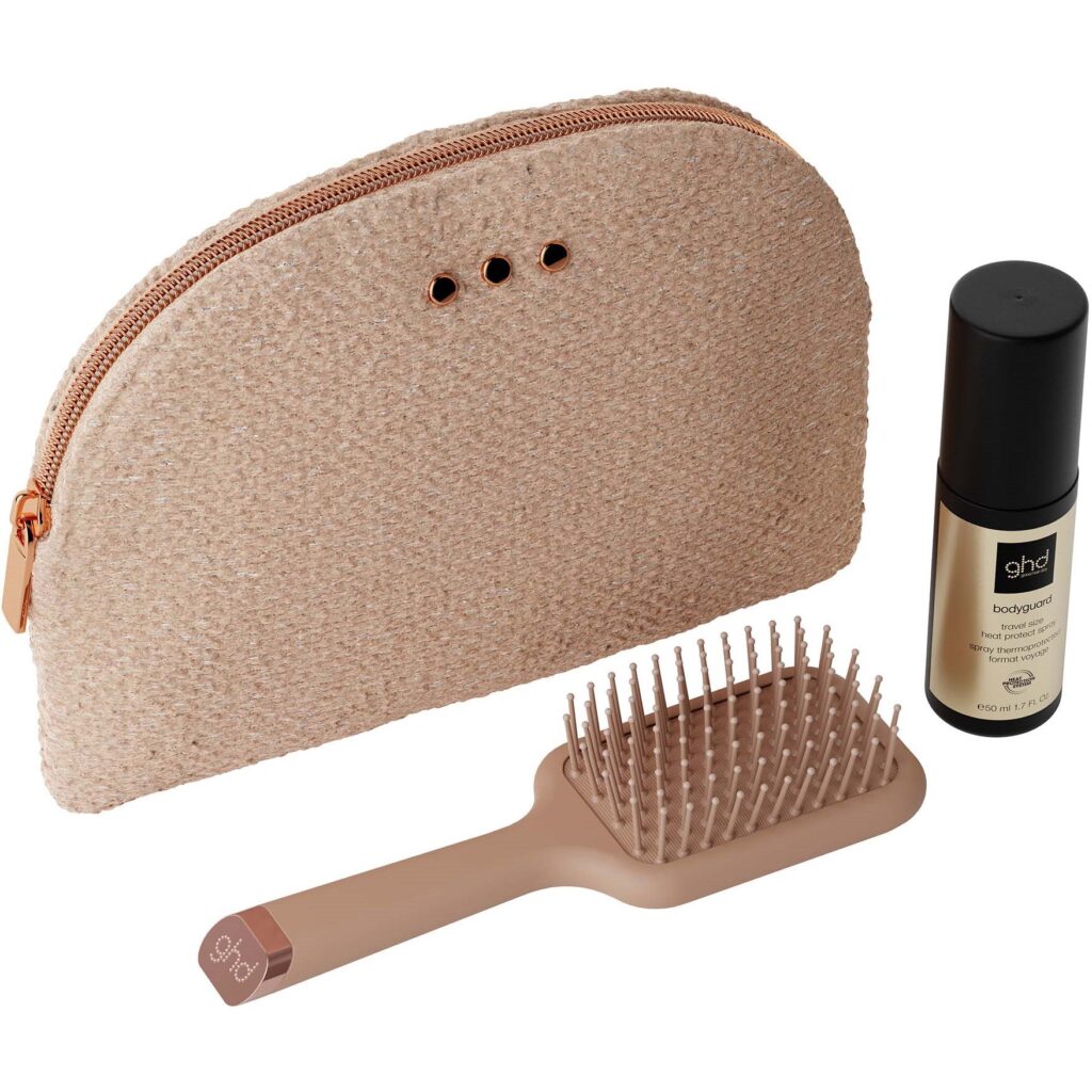 ghd Cashmere Collection Style Gift Set Mini The All-Rounder Paddle Brush & Mini Bodyguard